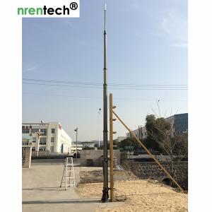 China 15m pneumatic telescopic mast-NR-2750-15000-30 for mobile antenna mast tower-aluminum telescoping mast wholesale