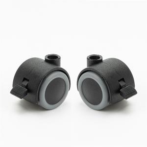 China 7mm Stem Diameter Black Office Chair Castor Wheels wholesale