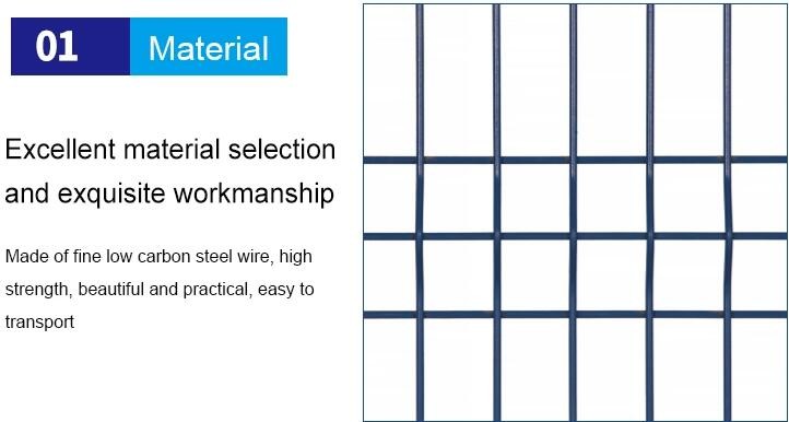 OHSAS 100*300mm Rigid Welded Mesh Fencing With Square Post