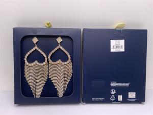 China Reusable Heart Fringe Earrings Practical , Multipurpose Pave Diamond Earring wholesale