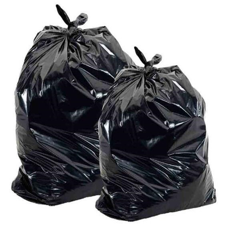 Plastic Customized PLA Biodegradable Trash Bags Black Color On Roll