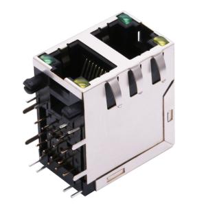China Shielded 8p8c Female Rj45Connector E5J88-L4L3F2-L wholesale