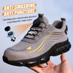 Industrial Safety Shoes Black Flying Knit Work Shoes BOA Button Safety Shoes TPU
