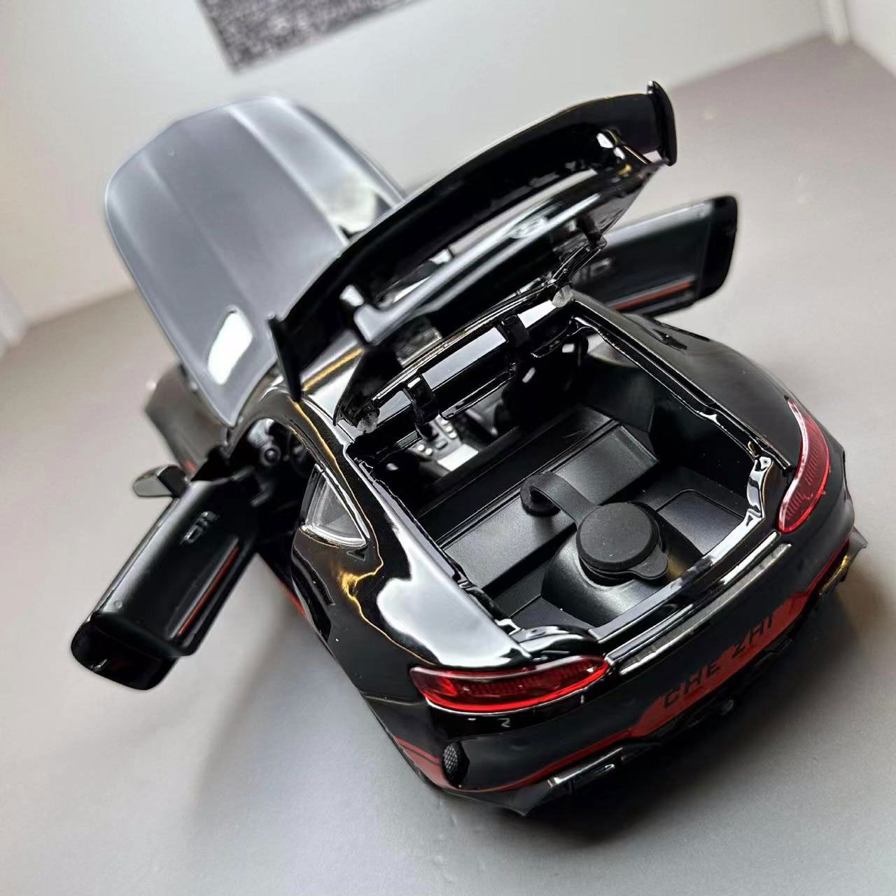 Alloy Amg Car Model 1 24 Daben Gtr With Spray Recoil Acousto-Optic Simulation Sports Car