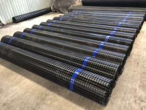 China Steel Reinforcement Earthwork Biaxial Plastic Geogrid 30KN wholesale