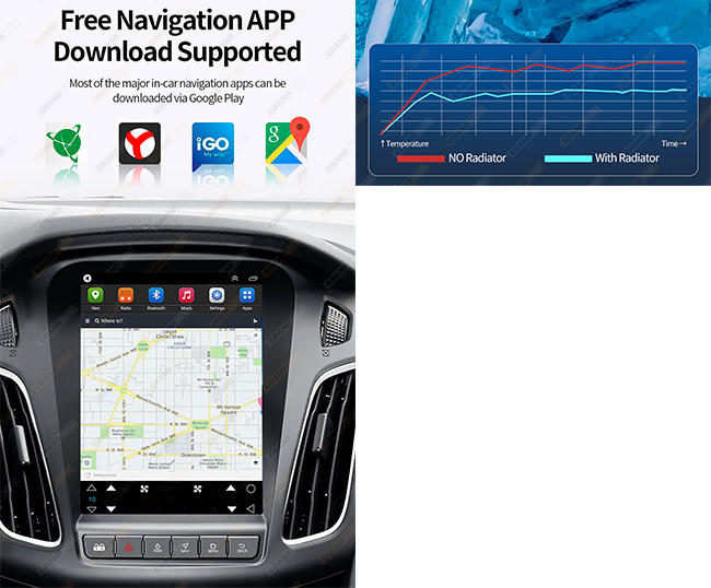 Ford Focus 2012-2018 Android Car Stereo with Apple Carplay Rimoody 9.7 Inch