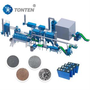 Car Lithium Ion Battery Crusher Recycling Machinery Processing Line