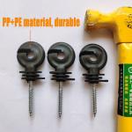 Screw In Electric Fence Insulators Ring Post Wood Pasture Garden Accessories