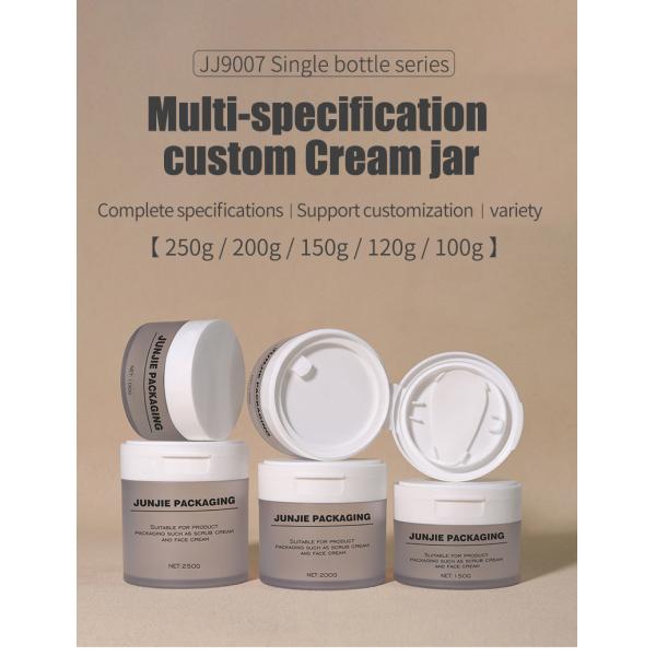 Empty Eye Mask Bottle With Clamp Eco Friendly 120ml 150g 250g Round Clamshell Toner Cotton Pad Container Cosmetic Plastic Jar