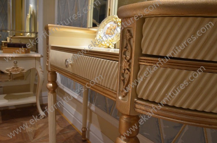 Princess Style French White Girls Dressing Table Chair kids dressing table 601-1