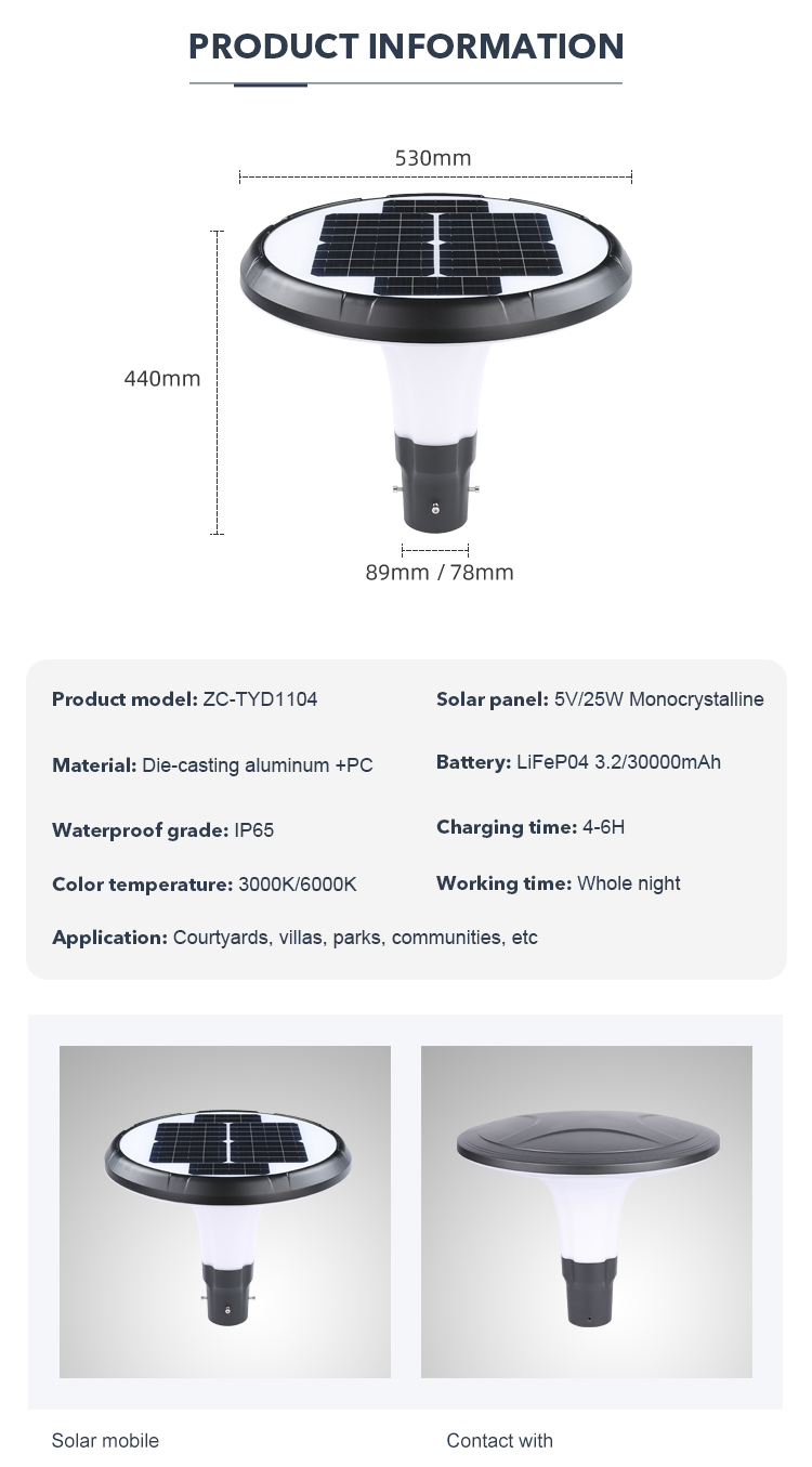 OEM ODM Outdoor Garden Solar Light IP65 Waterproof For Outdoor Garden