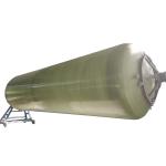 Water Pretreatment FRP Cylindrical Tank Horizontal Antiseptic Cross Wound