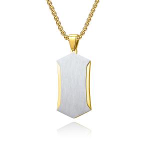 China Stainless Steel Cross Pendant Necklace Christian Jewelry Satin Square Religious Cross Engraved Necklace For Men wholesale