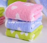 Hot selling 25x25cm cheap cotton guest green hand towels