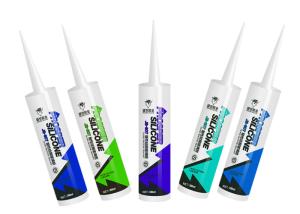 China Low Shrinkage Black / Grey General Purpose Silicone Sealant 260ml Eco Friendly wholesale