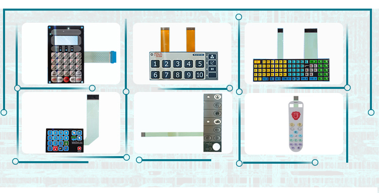 Clear Window Metal Dome Tactile Switch Customized Design Membrane Key Pad