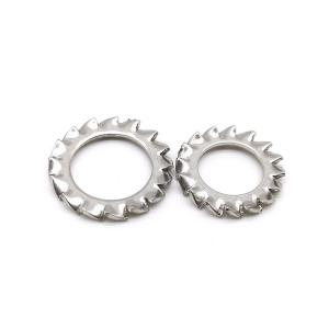 China DIN6798 Type A Spring Steel Washers Stainless Steel 304 Serrated External Tooth Lock Washer wholesale