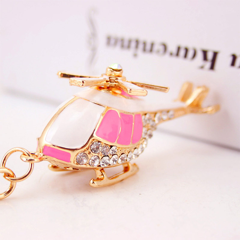 6inches Custom Airplane Keychain Diamond Alloy Crystal For unisex