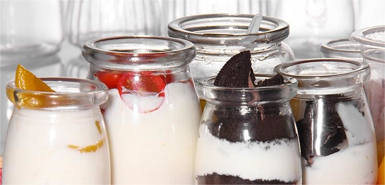 Custom Dessert Glass Pudding Jars 100ml 200ml 300ml