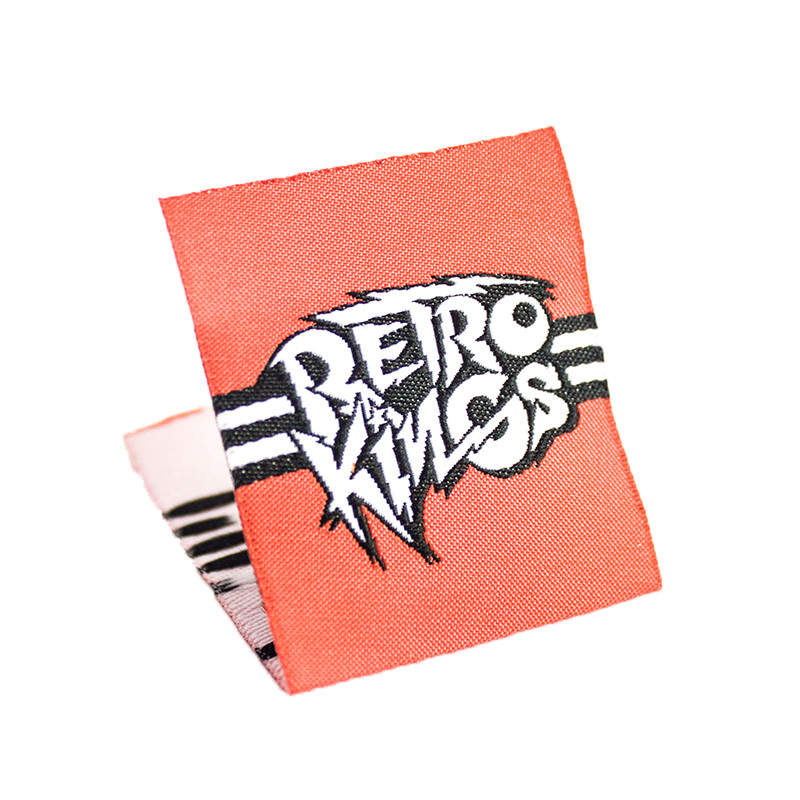 Custom Cloth Badge Woven Neck Labels High Density Computer Weaving