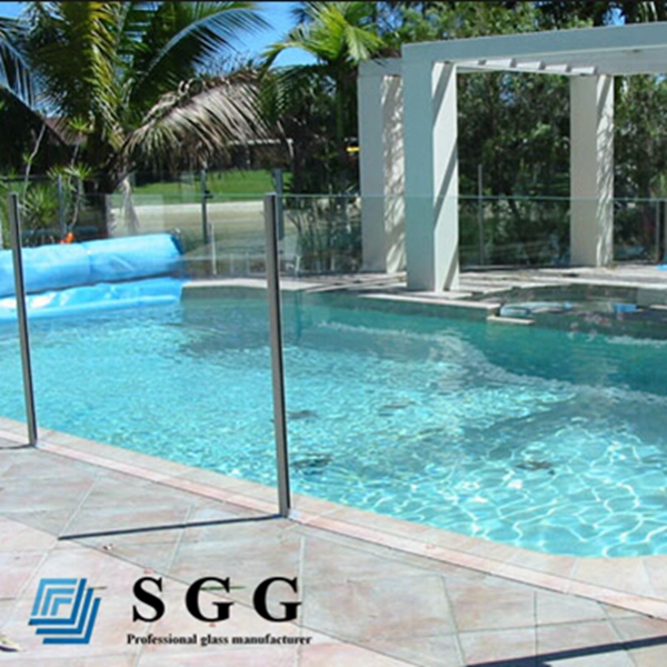 Top quality 8mm pool fencing tempered glass