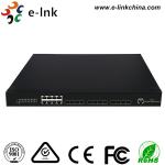 Black Fiber Optic Switch 12 10G SFP+ Fiber ports + 8 10/100/1000M Copper RJ45