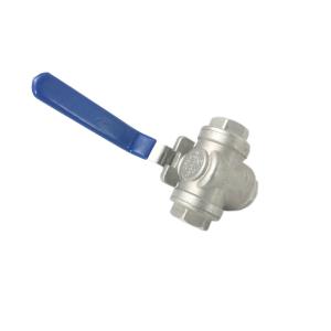 China Three Way Ss304 Stainless Steel Valves Hydraulic Manual Swing Ball Valve wholesale