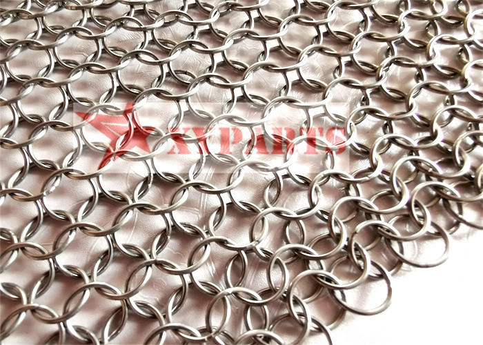 Weld Type Stainless Steel Metal Ring Mesh For Decorativing Building Facades