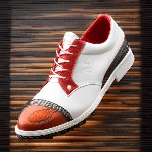 China Anti Slip Anchor Personalised Golf Shoes PU Leather Upper wholesale