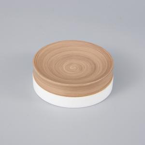 China wooden white resin round soap dish for 5-star hotel bathroom accessories wholesale