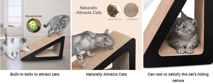 Cat Scratching Board Post Vertical Wear-resistant Cat Scratcher Toy Claw Cardboard Grinding Claw Resistant Corrugated Paper Nest