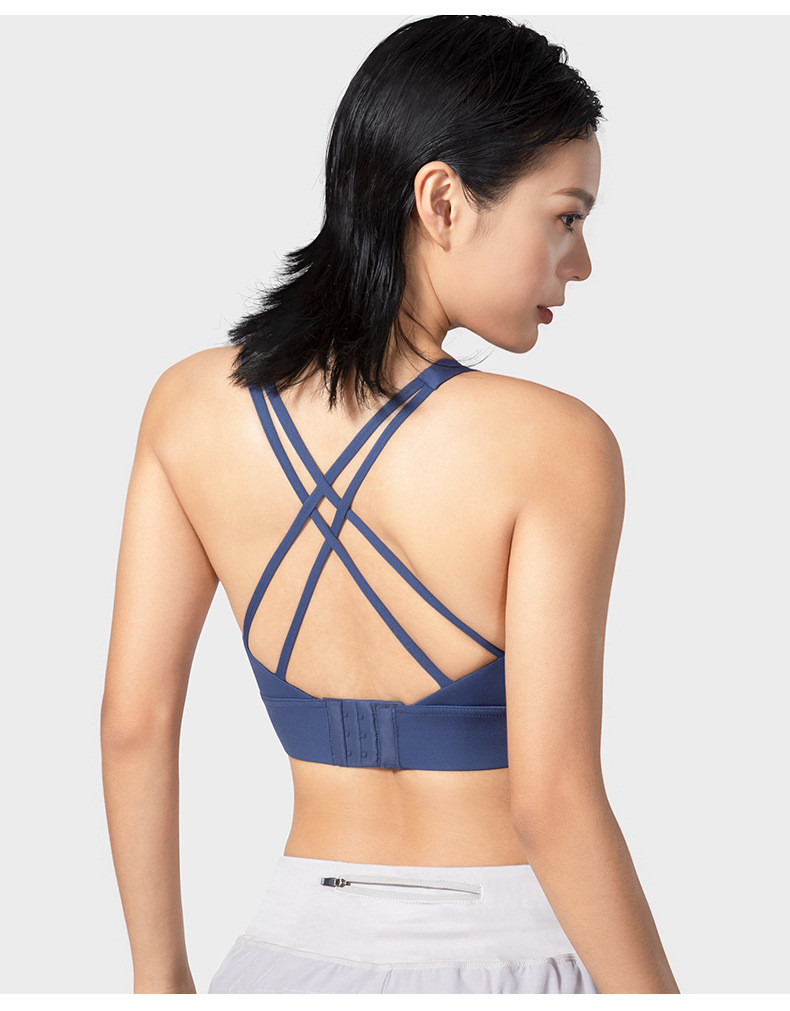 86 Nylon 14 Spandex Custom Gym Sexy Yoga Bra Tank Top Padded Workout Crop Top