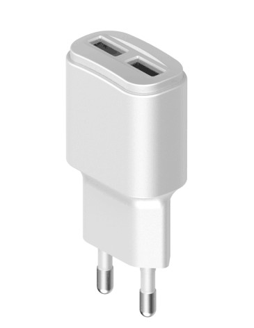 Fast Mobile Charger With Double USB Port 5V 1A / 2.1A / 2.4A Fast Phone Charger