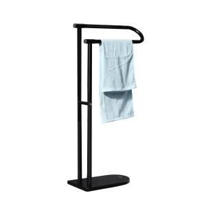 China Standing Household Bathroom Metal FOLDABLE Compact Freestanding Hand Towel Holder wholesale