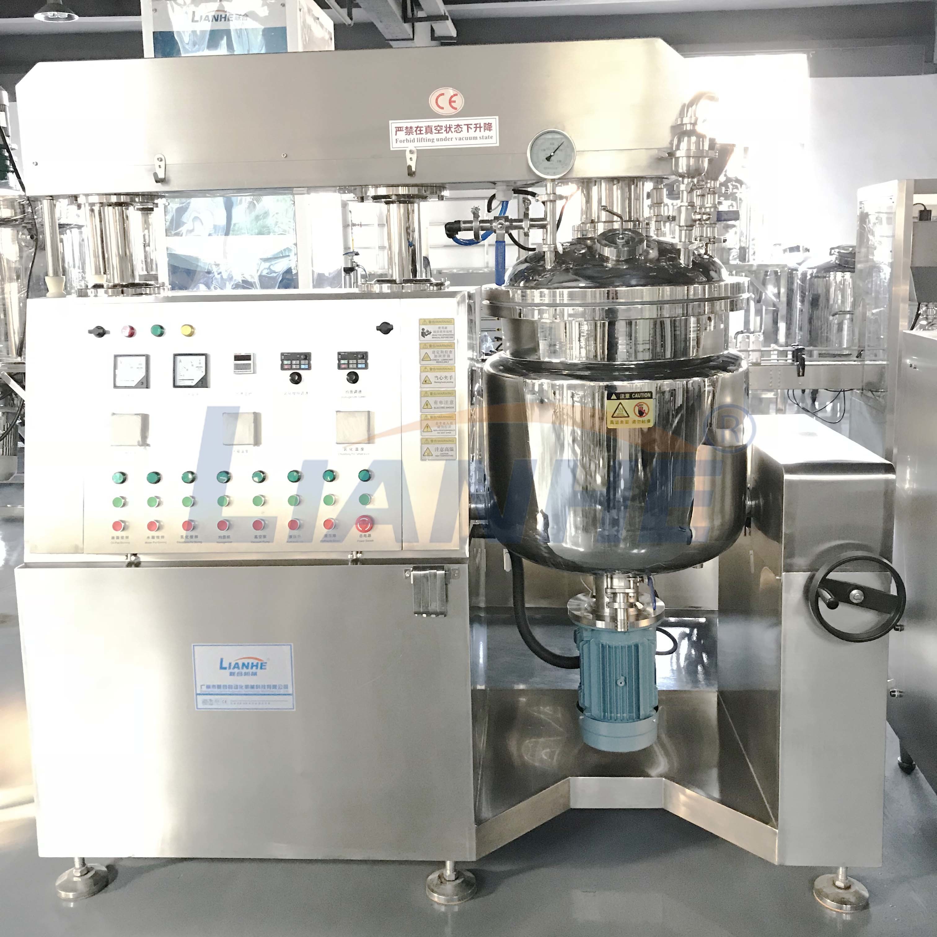 100L Vacuum Emulsifier Mixer Hydraulic Lifting Type Bidirectional Mixing