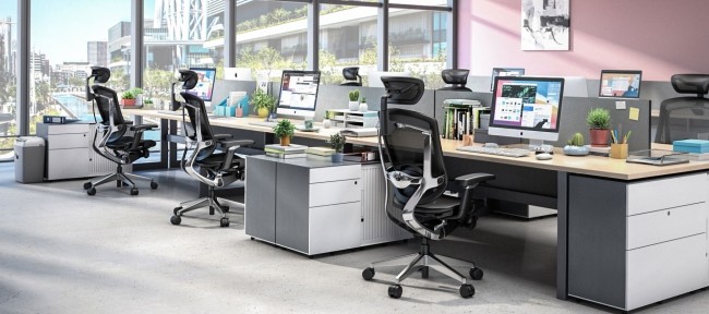 Marrit Red Swivel Chairs with Aluminum High Quality Ergonomic Office Chair