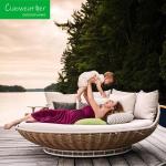 Hotel Restaurant Banquet Home Coffee Outdoor Swing Chair with Cushion Sunbed