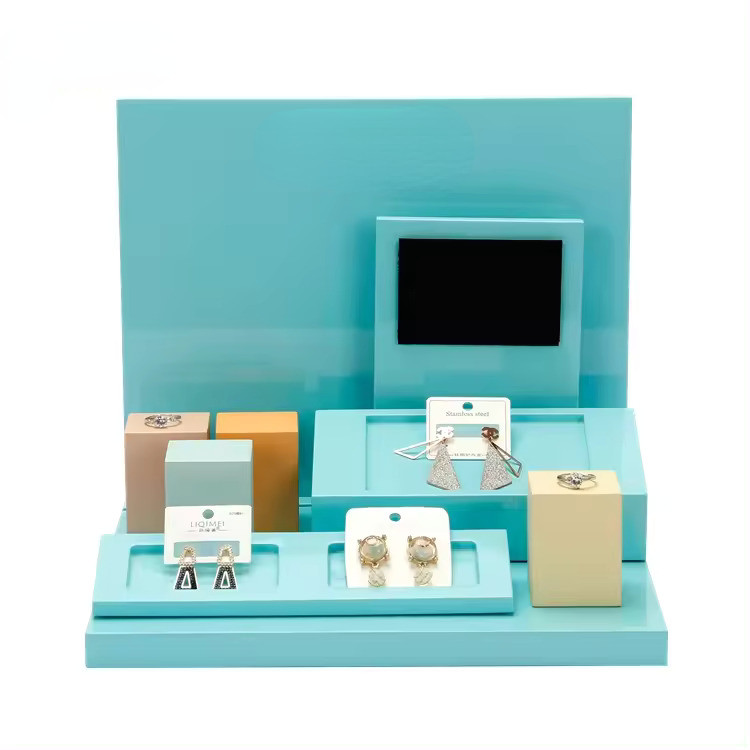 Acrylic Jewelry Display Set Necklace Earring Ring Pendant Bracelet Display Stand Holder