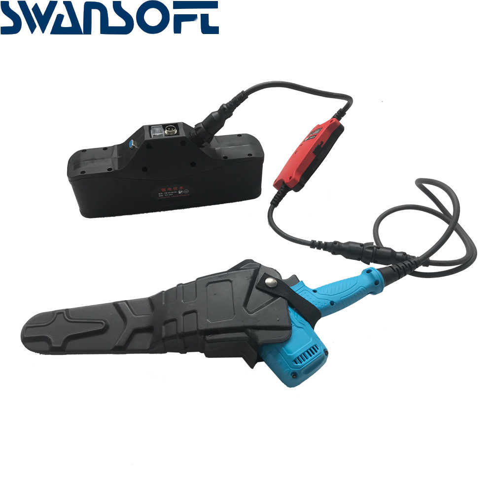 Swansoft 7" Wood Cutting Machine Single Hand 40V Battery Saws Electric Chainsaw