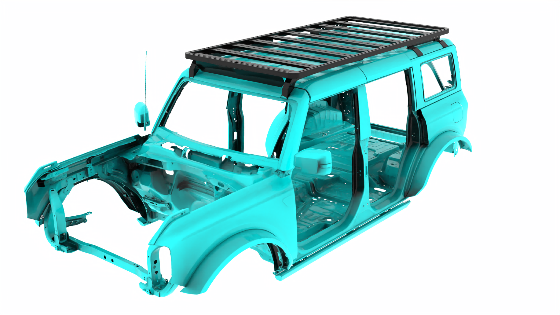 Customized Jeep JK Car Roof Rack Aluminum Alloy Roof Rail Rack