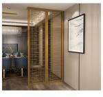 Hairline Gold Metal Screens For Hotels/Villa/Lobby/Shopping Mall