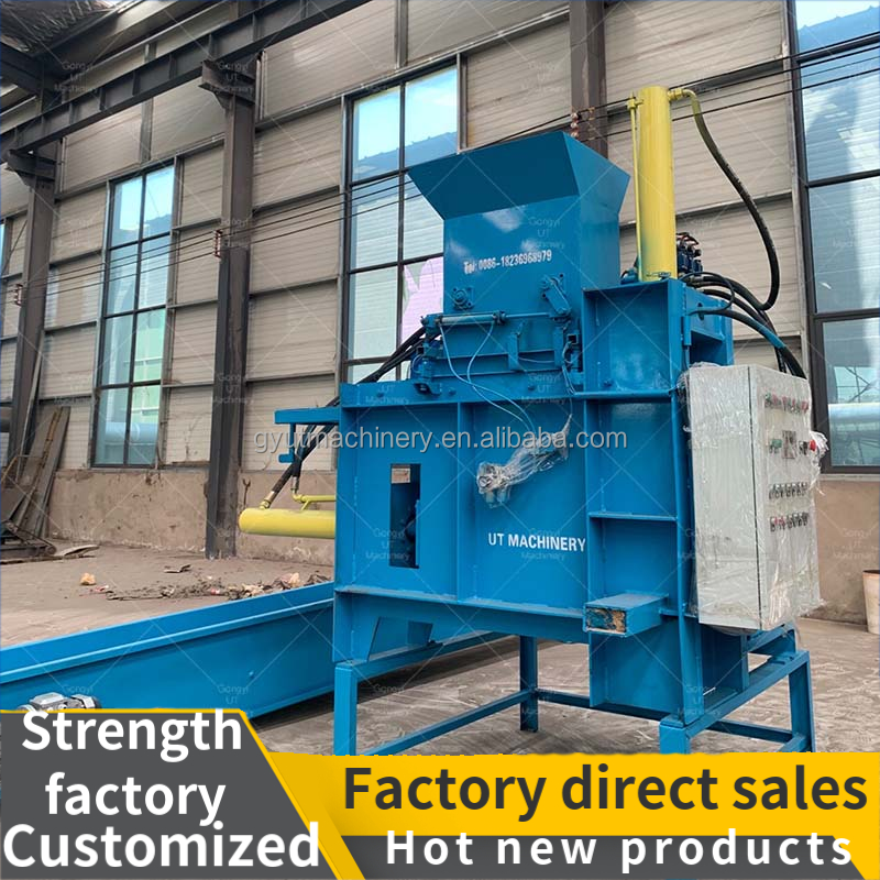 Tractor Trailed Electric Motor Wood Sawdust Baler Machine for Bedding Compressing