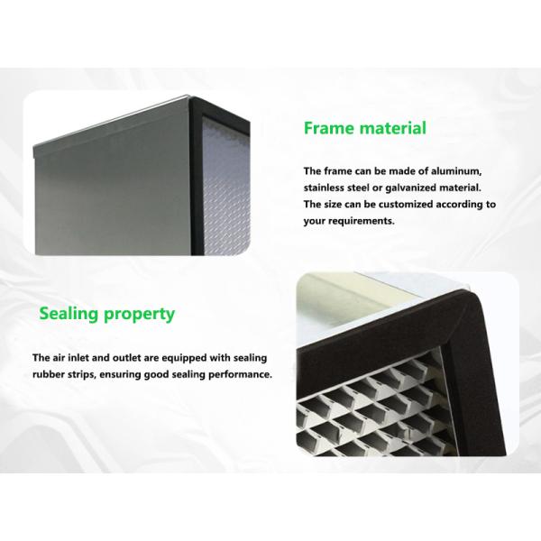 Customized Deep Pleated HEPA Filter Aluminum Frame For Food Industry