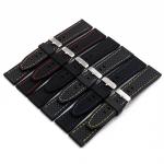 RoHS 22mm Black Silicone Watch Strap 29g Flat Soft Silicone Watch Strap