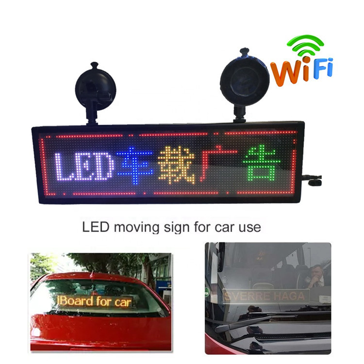 Wifi 4G USB Control Led P6 P8 P10 Car Window Display Screen