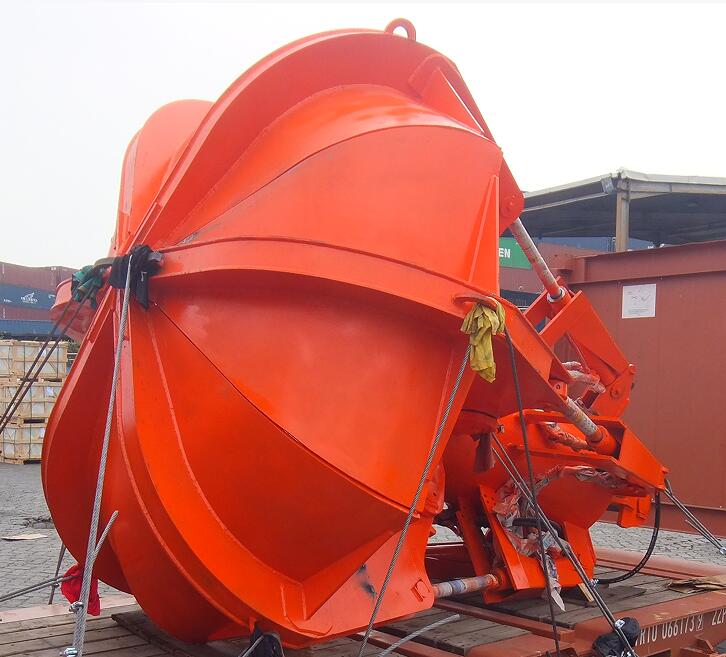 Orange Prentice Log Loader Grapple Cable Rope Stone Bucket Excavator Grab Bucket Hydraulic Scrap Bucket