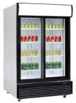 Double Glass Door Chiller , 1010L Commercial Bar Fridge With Glass Door