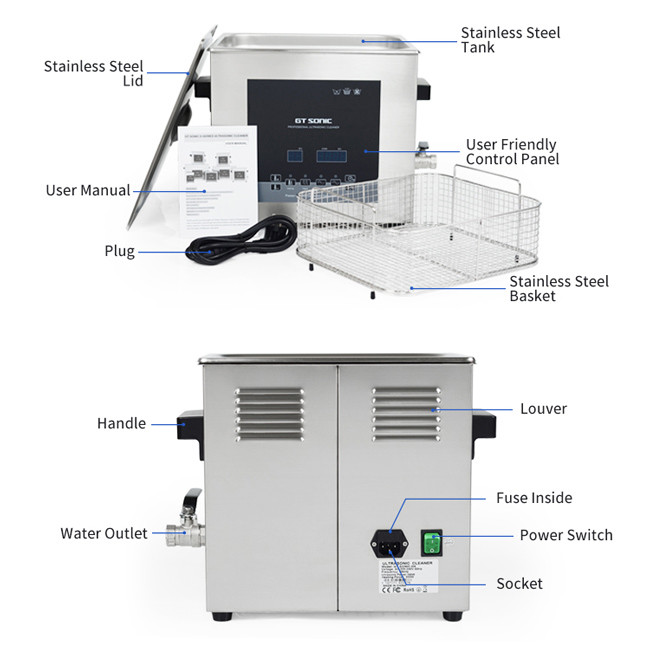 200w Ultrasonic Cleaner Fruit And Vegetable Machine With 9L SUS304 Tank Degas Function
