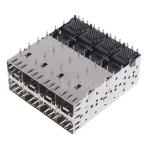 1658390-2 2x4 Port 160 P SFP Cage Assembly PRESS FIT EMI Springs Through Hole