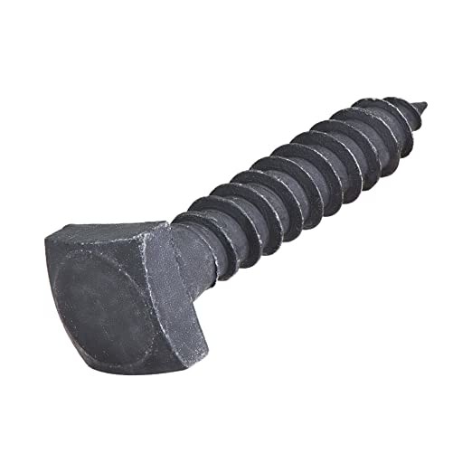 Makers Bolt 5/16"-18 X 1" Hex Bolts 18-8 Stainless Steel Black Oxidized Threaded Stud Bolts